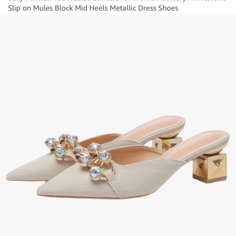 Sexy pointed toe heeled sandals size9